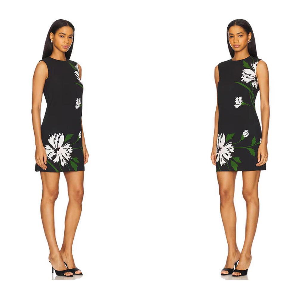 Veronica Beard Cromwell Black Floral print Shift Dress size 4 NWT $498 msrp - Picture 2 of 7